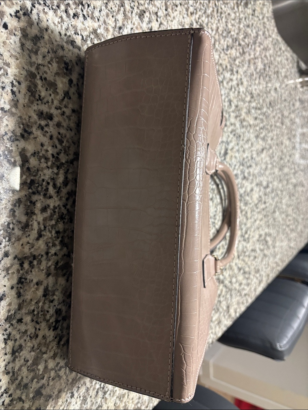 Aldo Light Blush Croc Satchel - Picture 4 of 5